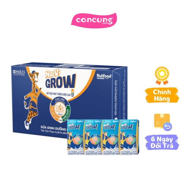 Thùng Sữa dinh dưỡng pha sẵn Nuvi Grow 2+ 110ml Lốc 4 hộp