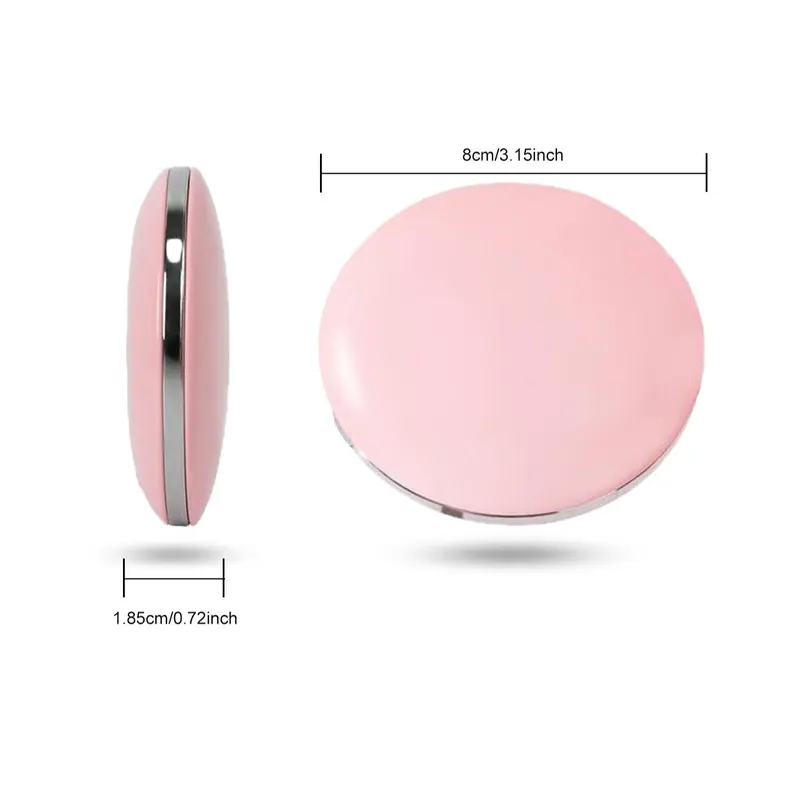 Round LED Makeup Mirror, Portable Foldable Cosmetic Mirror, USB Rechargeable Touch Adjustable Mirror for Travel Home Car 1