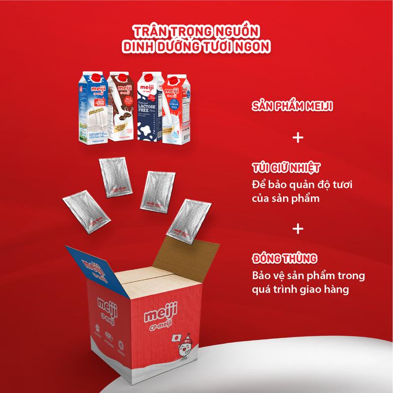 Sữa Tươi Thanh Trùng Meiji Nhật vị dưa lưới 946ml - Combo 2 hộp 4