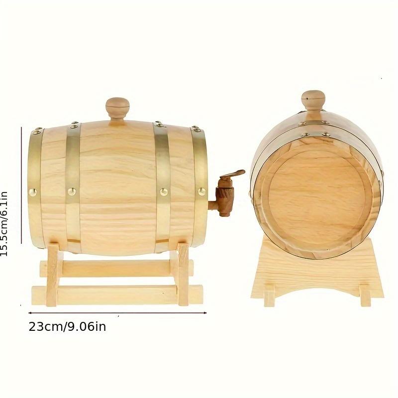 Wooden Wine Barrels-Elegant Home Kitchen Storage & Finishing-Food Safe Natural Wooden Wine Barrels for Storing Whiskey, Red Wine, Spirits 2