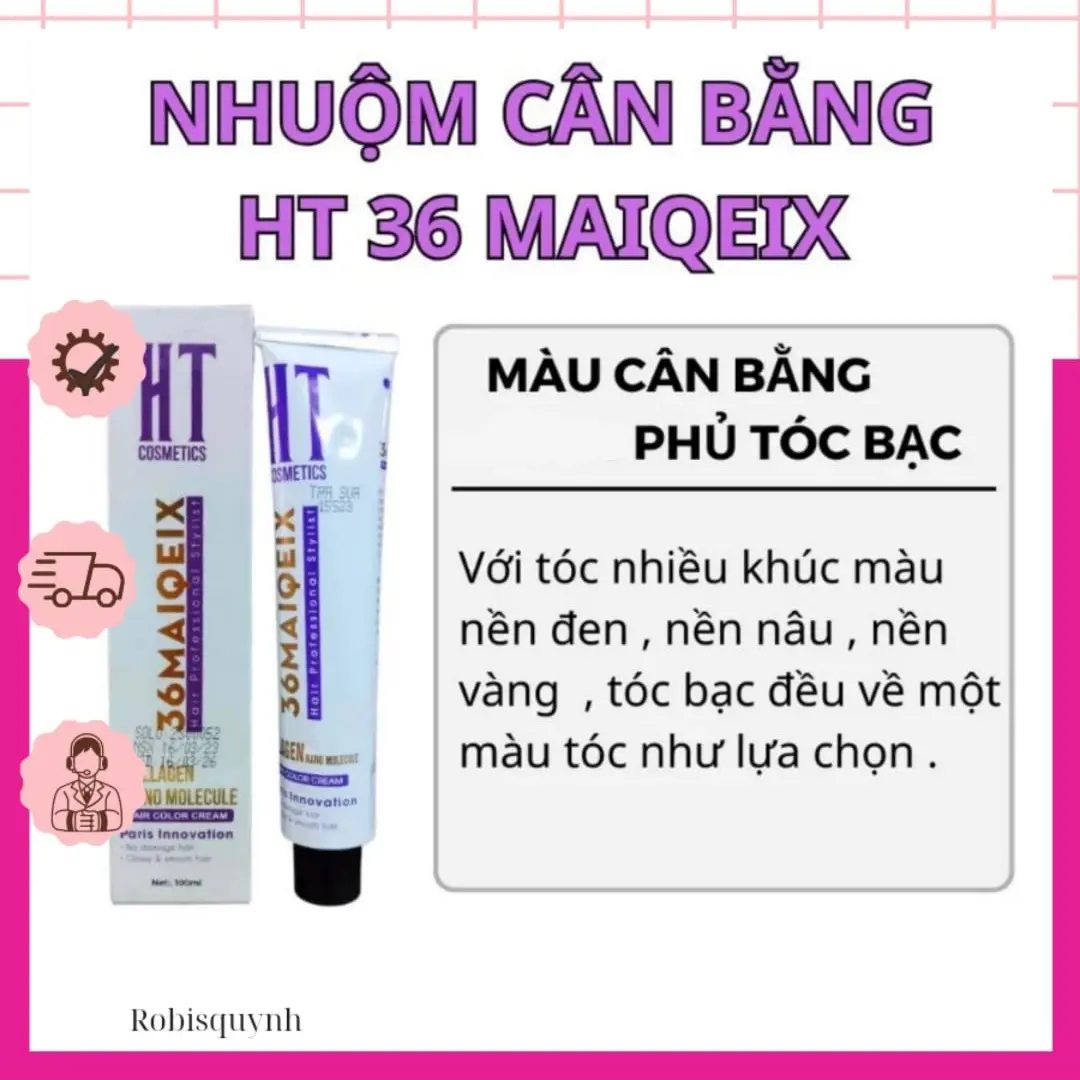 Kem Nhuộm Tóc HT Phủ Bạc Thời Trang Pha Sẵn ( chưa có oxi )  Nữ Đổi Màu Tóc