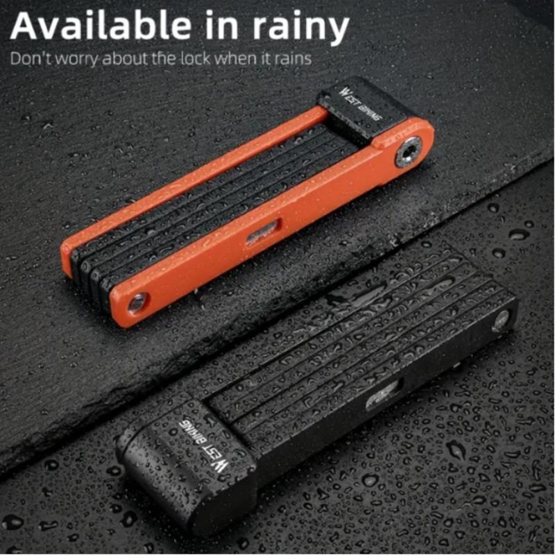 Portable Foldable Bike Lock with 2 Keys, Durable Anti-theft Bike Lock, Bicycle Lock for Electric Bike, Mountain Bike & Road Bike 5
