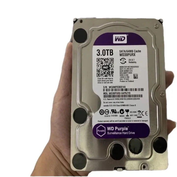 Ổ cứng HDD Desktop WESTERN tím 3TB 3.5" 7200RPM 64MB (Tím)