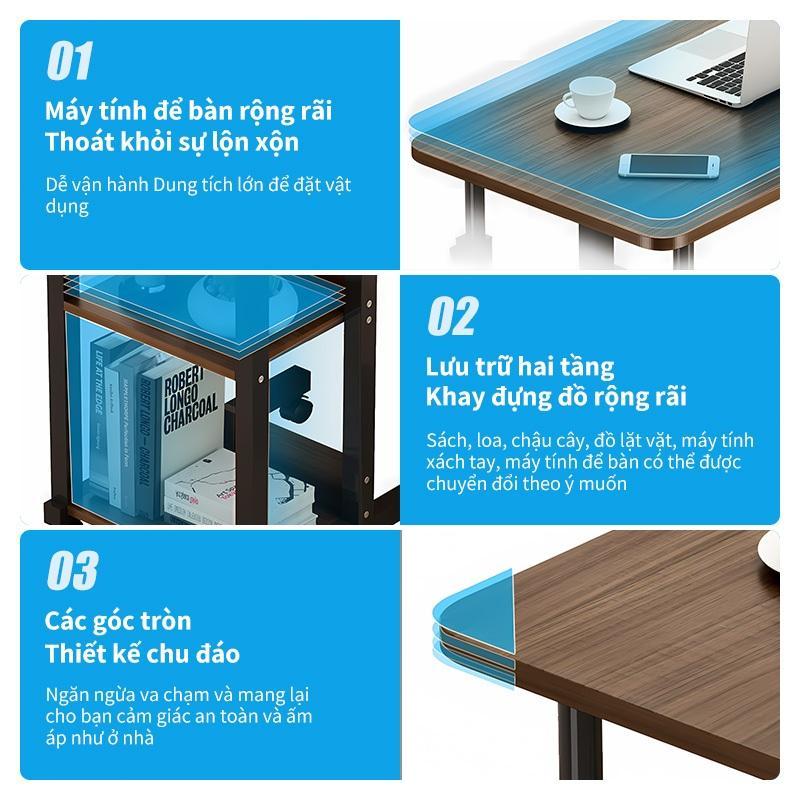 Bàn Làm Việc Bàn Học Thông Minh Đa Năng Bàn Nâng Hạ Chiều Cao Có Bánh Xe Di Chuyển Phù Hợp Mọi Không Gian 3