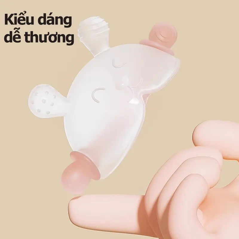 Gặm nướu cho bé ECO silicon siêu mềm tiệt trùng an toàn giảm ngứa hiệu quả 4