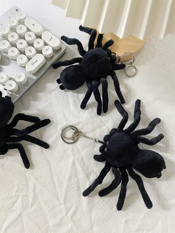 Cute Spider Design Plush Keychain, Creative Plush Pendant, Bag Charm for Women & Men, Fashion Accessories for Daily Use 4