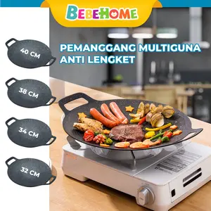 Bebehome Alat pemanggang / Tempat pemanggang bulat BBQ Piring pemanggang diameter 36/38cm