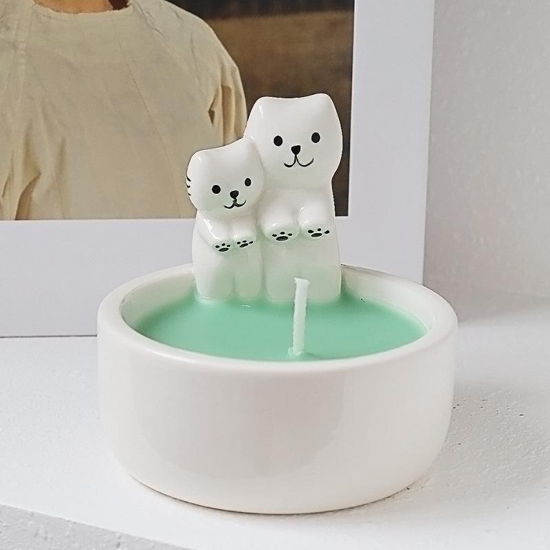 Product Introduction of Ceramic Ghost Candlestick Solid Color Aromatherapy Candle Cute Ghost Beautiful Decoration Halloween Gift Box Ornaments Freshener Perfume 7