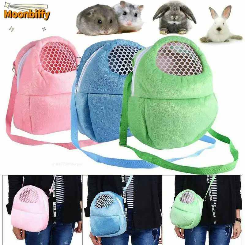 TTS Homie Small Pet Carrier Rabbit Hamster Chinchilla Travel Warm Bags Cages Carry Pouch Bag Breathable Guinea Pig Cage