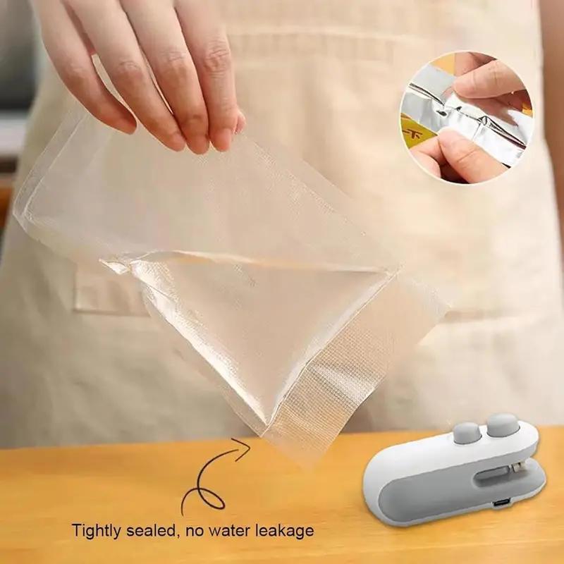 2 in 1 Mini Bag Sealer & Cutter, 1 Count Type-C Charging Portable Household Heat Sealer, Magnetic Mini Bag Sealer for Home Kitchen 7