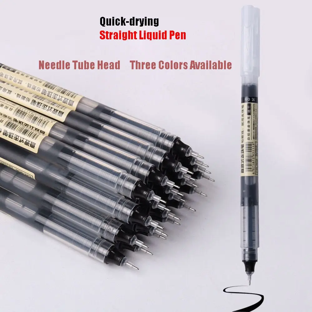 Stationery Full Needle Tube High Capacity High Writing Ability Quick-drying Rollerball Pen Gel Pen Straight Liquid Pen