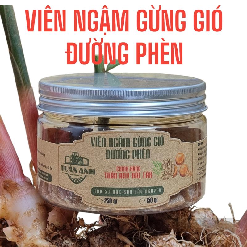 100Gr Viên Ngậm Gừng Gió Đường Phèn NGUYÊN CHẤT CHÍNH HÃNG Tây Nguyên TUẤN ANH Đăk Lăk