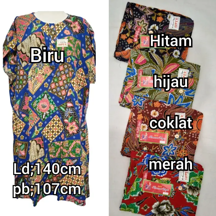 daster super jumbo 3l kencana ungu lebel merah