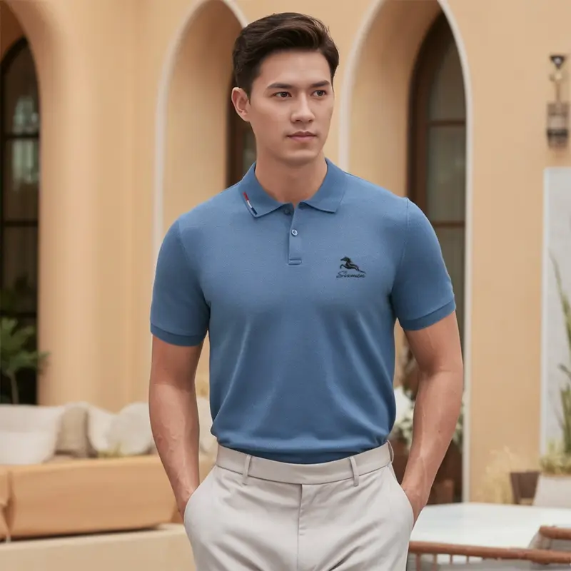 Áo Polo nam cao cấp cổ bẻ [Tặng Hộp Gói Quà Xịn] 11 màu Mã Đáo Thành Công - Polo SIXMEN vải cá sấu cotton CVC Thoáng mát Menswear Ngắn Tay Có Cổ 2
