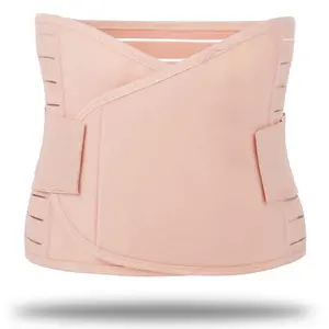 Korset Perut Wanita Atau Korset Ibu Melahirkan Double Perekat Stagen Perut Kehamilan Belt Hitam & Cream Bahan Polyester