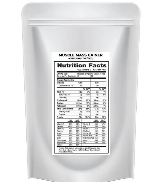 Túi dùng thử 1kg Sữa Labrada Muscle Mass Gainer (Chính hãng BBT phân phối) 1