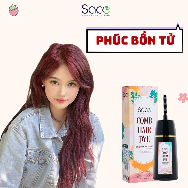 Dầu nhuộm tóc màu Phúc Bồn Tử SACO 400ml Đổi Màu Tóc