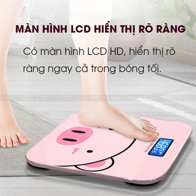 Cân Điện Tử Sức Khoẻ Hình Heo Hồng Dễ Thương, Cân Điện Tử Bác Sĩ Gia Đình, Mặt Kính Chịu Lực Tối Đa 200kg 4