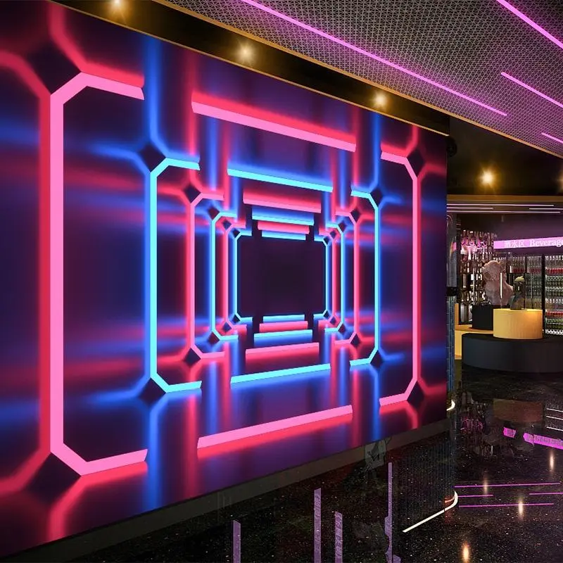 Giấy Dán Tường 3d Cảm Giác Công Nghệ Mở Rộng Không Gian Giấy Dán Tường Tranh Tường Quán Bar Ktv Nền Trực Tiếp Chơi Game Trang Trí Công Nghiệp Fresco 0
