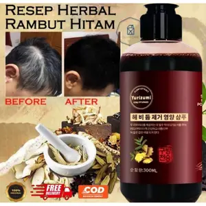 Yurizumi - Shampo Penghilang Uban Permanen Penghitam Rambut Penyamar Rambut 300ml