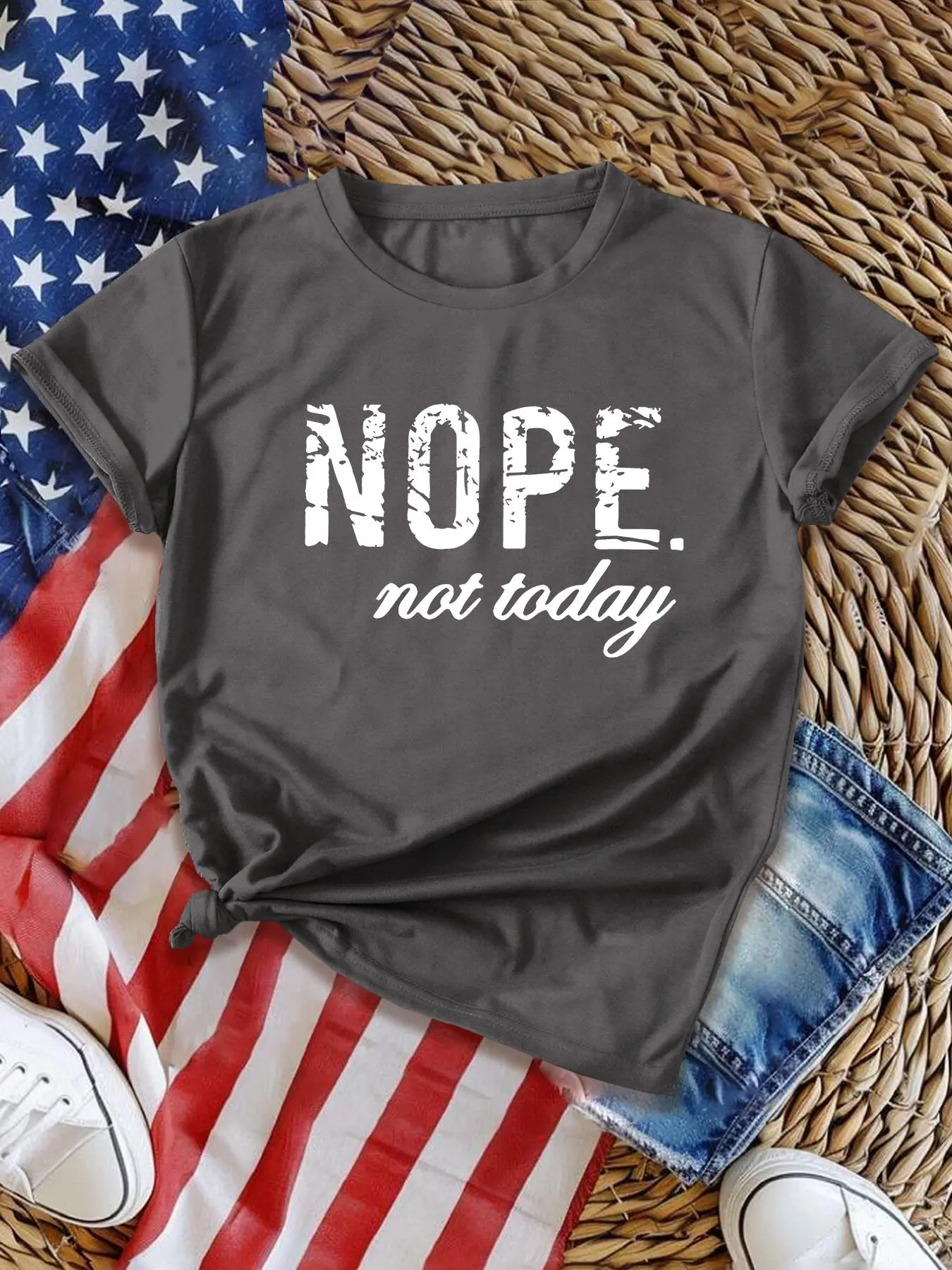 Women's Letter Print Round Neck Graphic Tee, Vintage Trendy Casual Short Sleeve T-shirt For Daily Wear, Ladies All Seasons Outfit