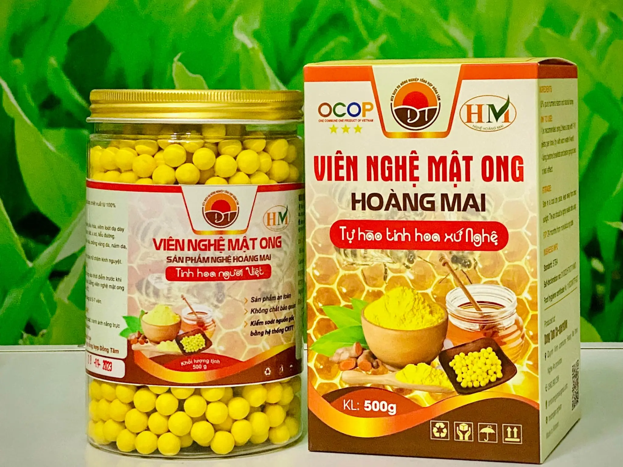Viên Nghệ Mật Ong Hoàng Mai Nguyên Chất - bảo vệ dạ dày, bổ máu, đẹp da - sản phẩm tiêu chuẩn OCOP