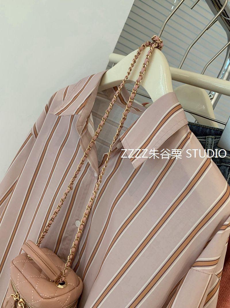 Product Introduction of Áo Sơ Mi Sọc, Ngoại Cỡ Cho Cô Gái Béo, Quần Áo Mùa Xuân Và Mùa Thu Cho Nữ, Dáng Rộng Vừa Vặn, 100,00kg, Phong Cách Phương Tây, Áo Sơ Mi Mỏng, Thời Trang Ins, Hàng Mới Về Năm 2024 Women Top 7