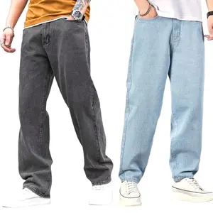 Celana panjang pria jeans standart basic reguler pria korean style Fit Hitam Dewasa Slim Slimfit Denim Cowok Skinny Biru Navy