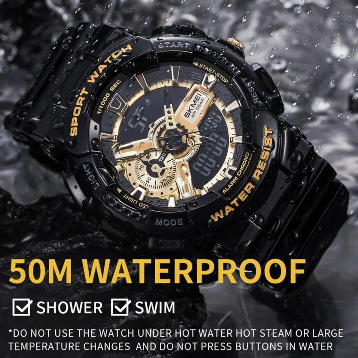 jam tangan pria terbaru kokoh water resist Dual time bisa cod jam tangan skmei original