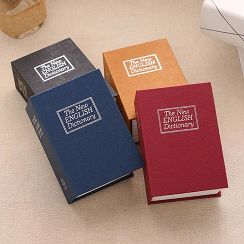 ปลอดภัยขนาดเล็กพร้อมพจนานุกรม หนังสือเงิน ความลับที่ซ่อนอยู่ การรักษาความปลอดภัย ล็อควางเงิน เหมาะสำหรับเก็บเงินสด 0