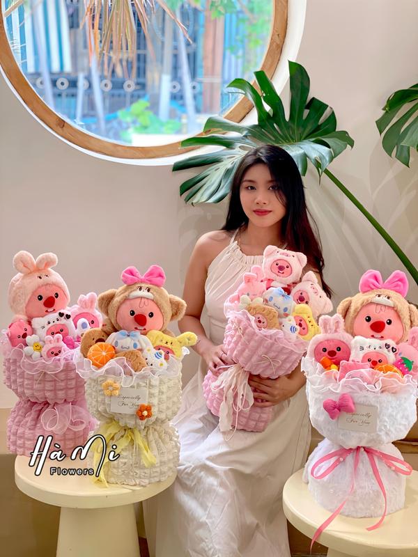 Bó Hoa Gấu Bông Dễ Thương - Quà Tặng Hot Trend - Si Mê Flowers
