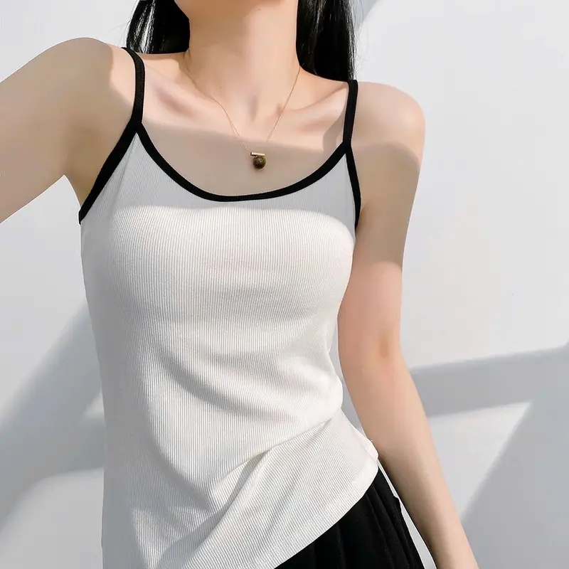 Áo 2 dây phối màu basic cho nữ từ 40-60kg,chất thun tăm mềm mịn mát, co giãn tốt-Topwomenwear 4