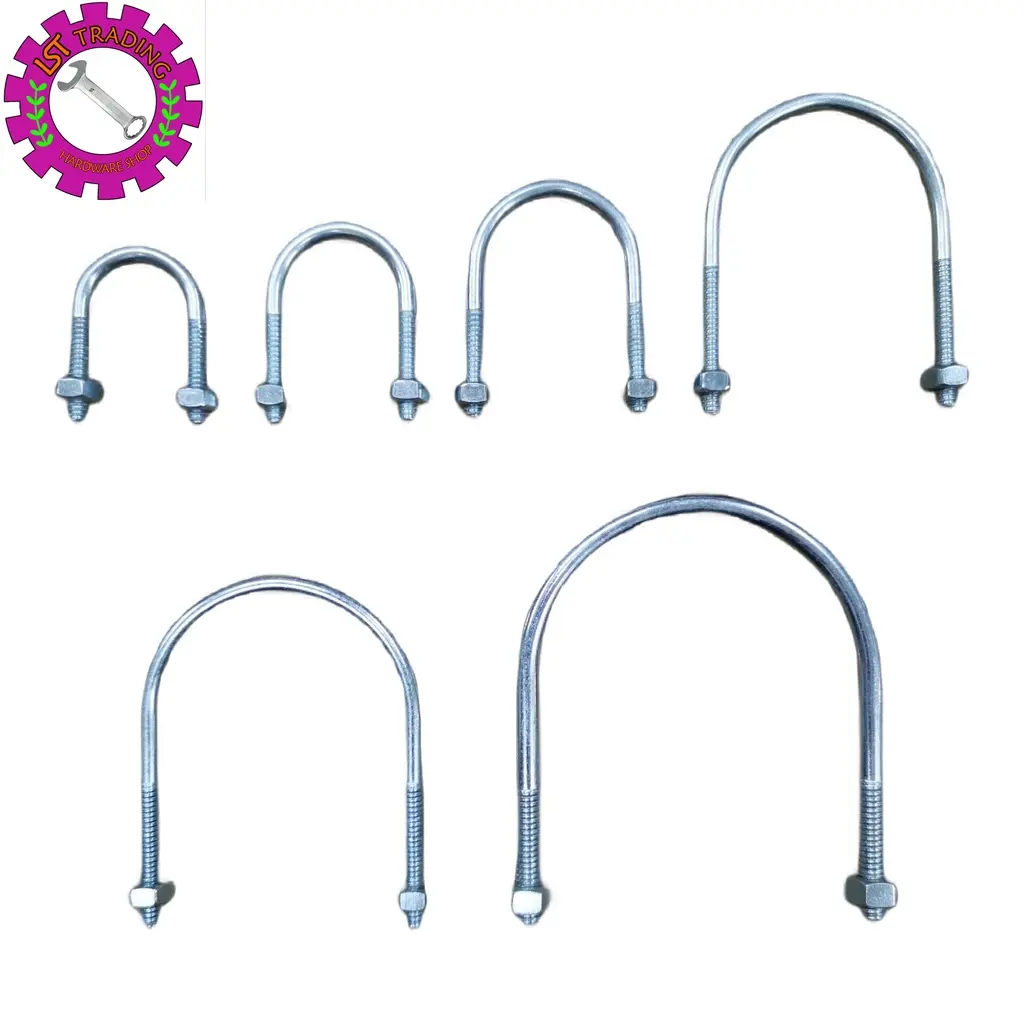 [READY STOCKS]  1/2" -4" PIPE U BOLT / U-BOLT / U CLIP / U KLIP / KLIP KUNCI U / NAT U / GI U BOLT / U CLIP/ SKREW U