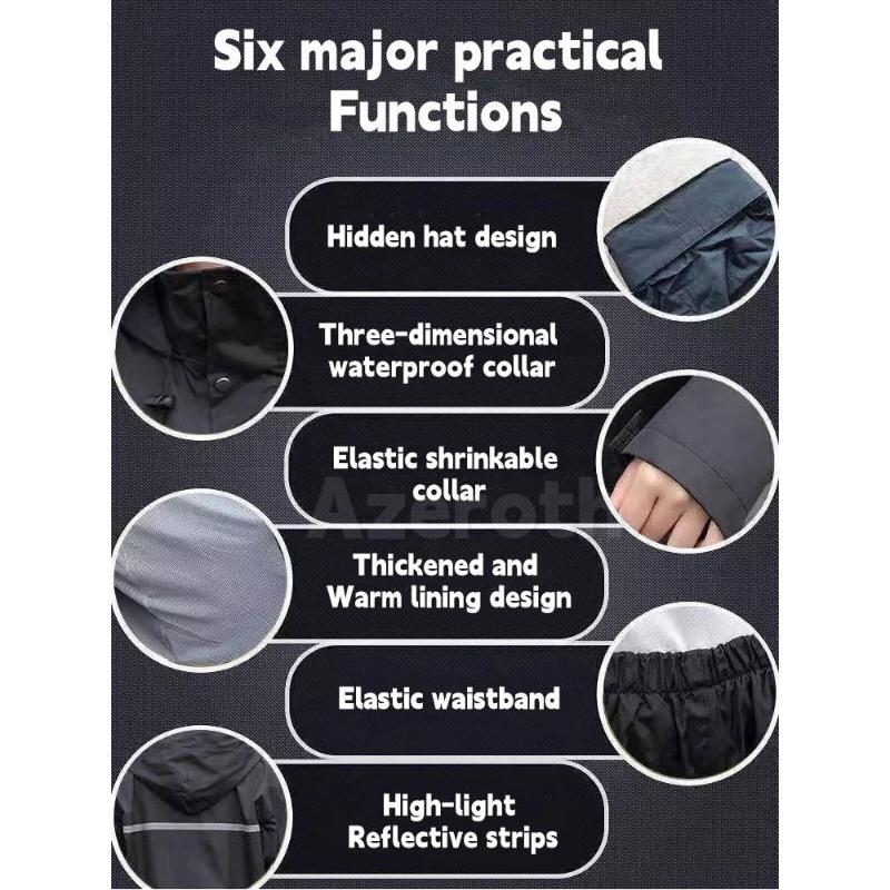 Product Introduction of [50%off] Heavy duty raincoat for men Waterproof Breathable with Reflective Strip Kapote Rain Coat Makapal 7