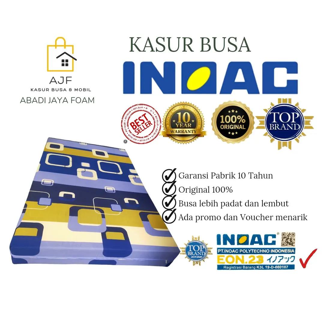 KASUR INOAC ORIGINAL TEBAL 5 DAN 10 CM D23 LG EON