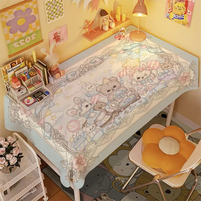 Khăn trải bàn hình trái tim Lolita Chính Hãng Dễ Thương và nữ tính, Thích hợp cho ký túc xá, Bàn trang điểm, Bàn trang điểm, Đồ Trang Trí phòng ngủ, Vải năm 2025, Nhận xét tích cực 5065 6