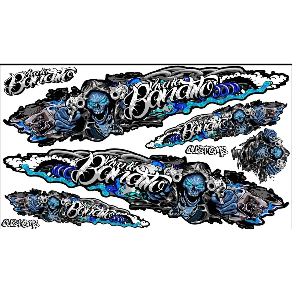 STRIPING UNIVERSAL MATIC DAN BEBEK MOTIF SKULL