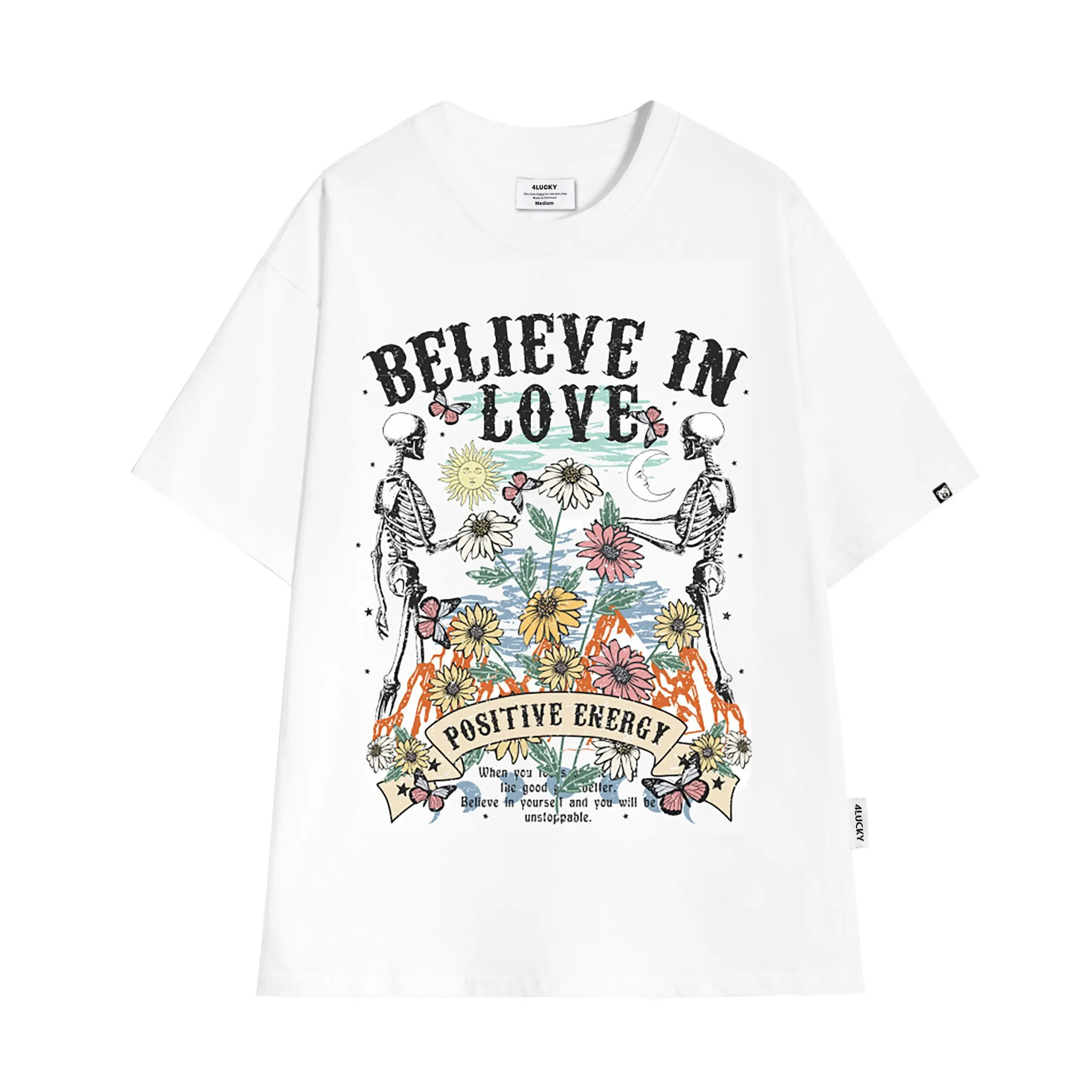 Áo Thun Unisex SKULL 4LUCKY 6038 - Cotton 250GSM