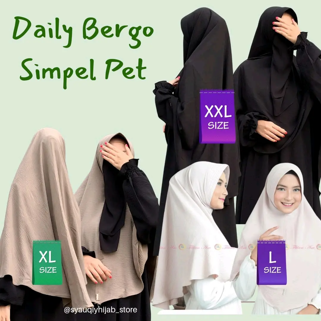 Bergo Crinkle Simpel pet L, XL, XXL