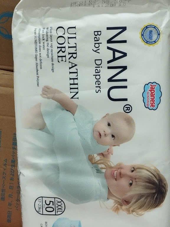 1 BỊCH Tã bỉm dán quần NANU 50 MIẾNG đủ size size M L XL XXL 3XL 4XL Cho Bé