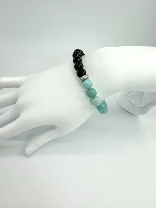 Natural Stone Beaded Bracelet, Fashion Colorblock Design Bracelet for Women & Men, Trendy All-match & Exquisite Jewelry for Birthday Gift 4