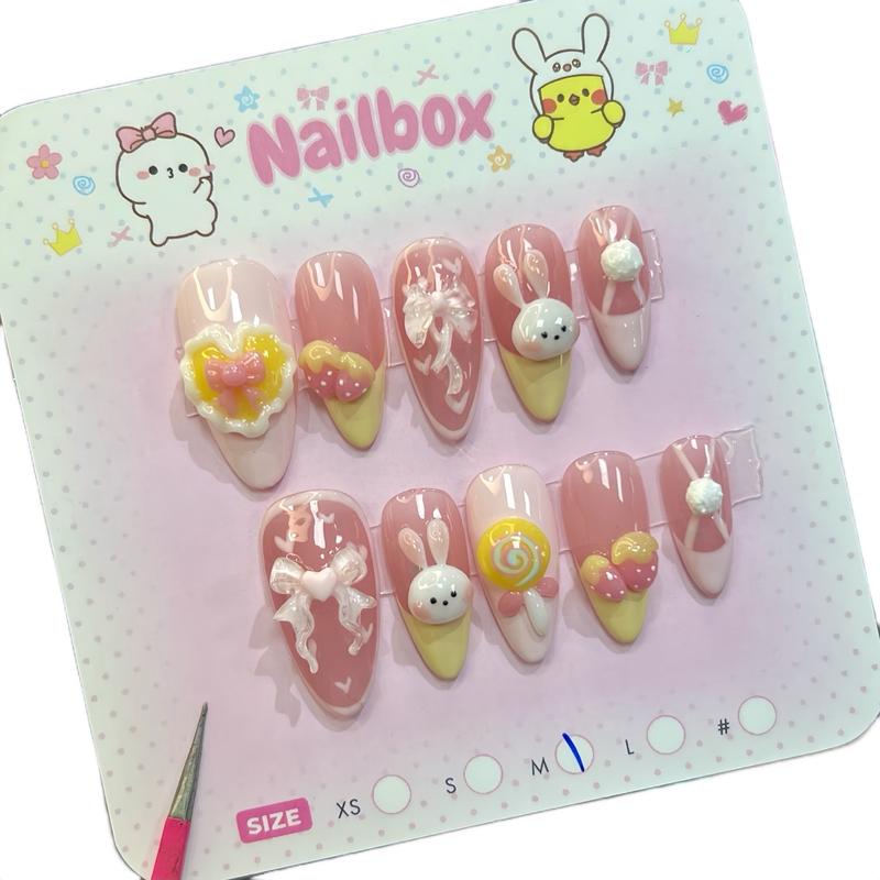 Nailbox Bé Bông Tone Thạch Nặn Nổi Form Tròn Nhọn cho Nữ - Women Sơn Gel