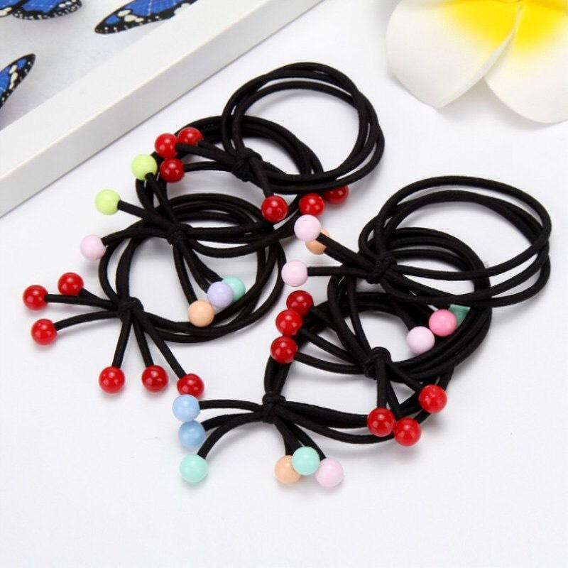 Scrunchies, Ceri Merah, Tiga Dalam Satu, Keanjalan Tinggi, Manik ...
