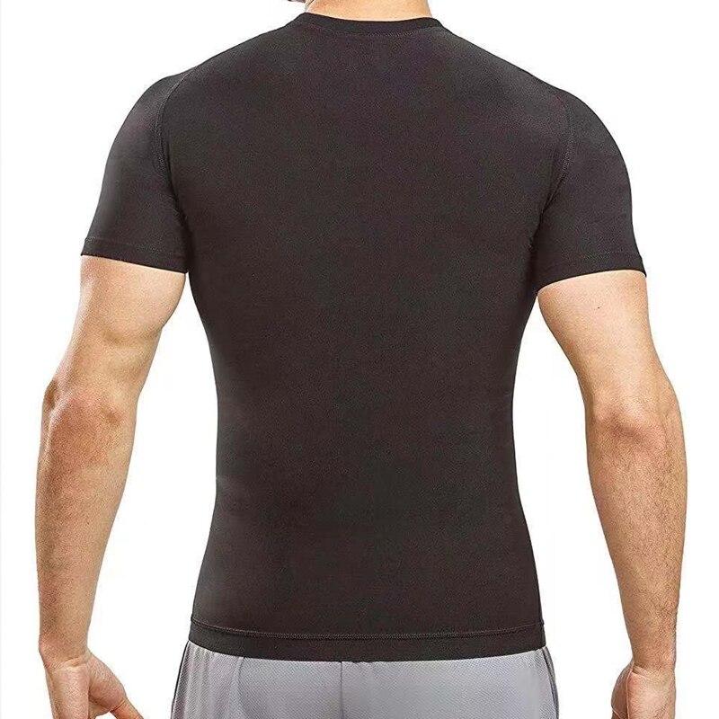 Men Sauna Sweat Vest and Short Sleeve Heat Trapping Shirt Sweat Body Shaper Waist Slimming Shapewear Workout Compression Shirt_voghion.com