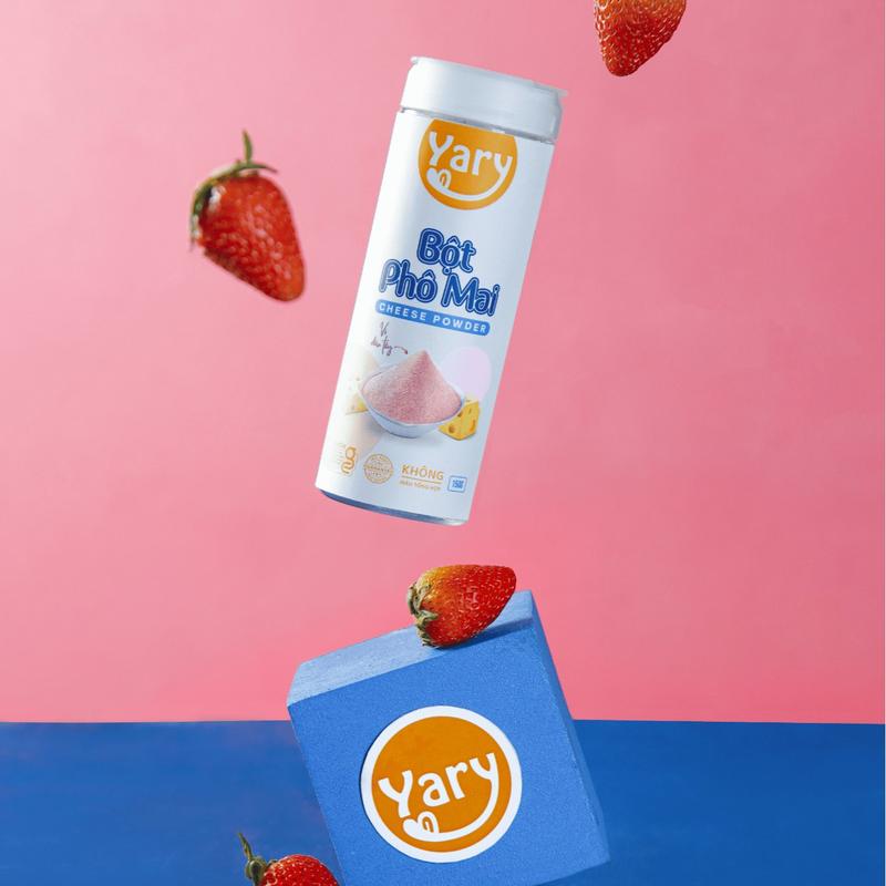 Lọ 150g -Bột Phô Mai Yary Vị Dâu Tây Bột Lắc Khoai Tây Ngô Chiên Gà Rán Nguyên Liệu Làm Bánh