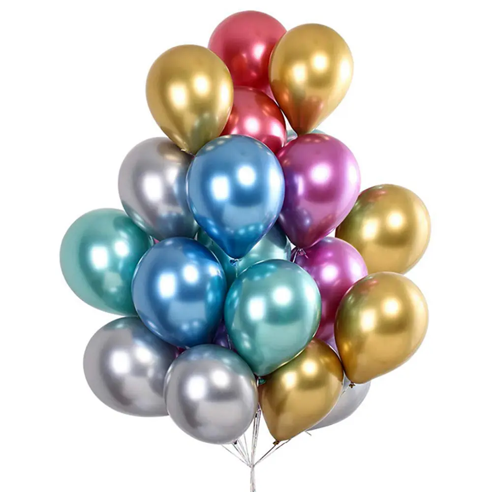 (50PCS) Balon Latex Chrome Double Metalik 12 Inch