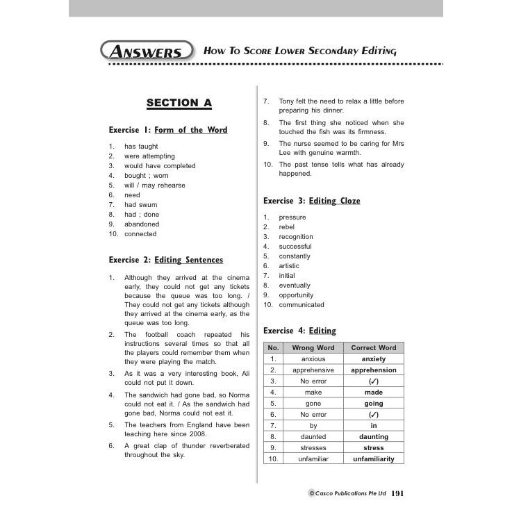 Product Introduction of 100% Quality How To Score Lower Secondary English Editing 10