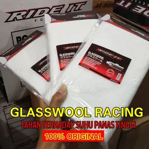 Glasswool Ride IT Racing Original Gasbul Gasswool Peredam Muffler Knalpot Putih