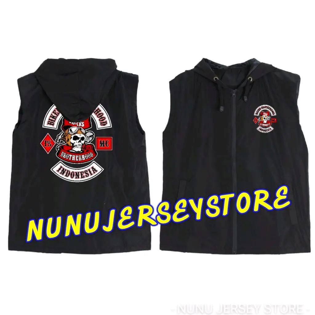 JAKET ROMPI HOODIE BIKERS BROTHERHOOD KEREN 1% MC CASUAL