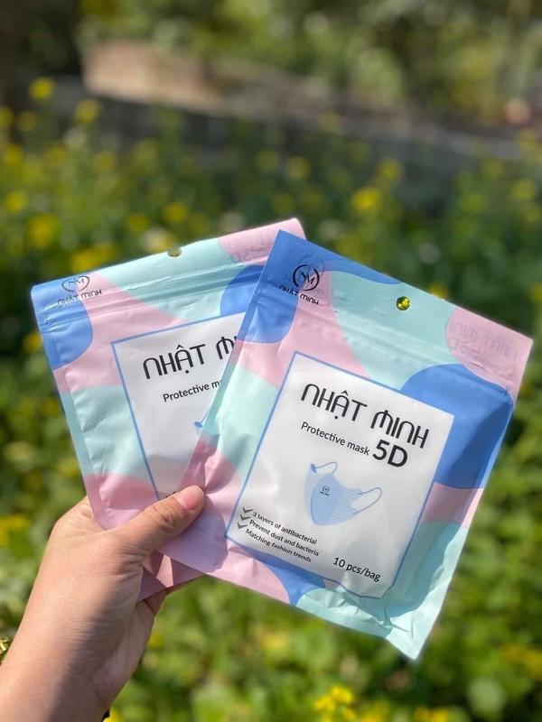 Thùng 200 cái khẩu trang 5d Nhật Minh màu trắng hàng chính hãng kháng khuẩn